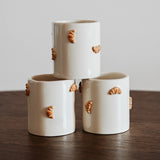 Ambachtelijke Koffiemok "Bonjour" – Handgeschilderd