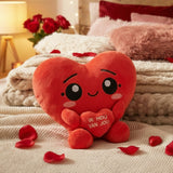 Luxe Pluche Hartknuffel - "Ik hou van jou" - Rood