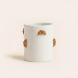 Ambachtelijke Koffiemok "Bonjour" – Handgeschilderd